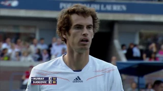 Andy Murray vs. Novak Djokovic 2012 Final 54-shot rally!