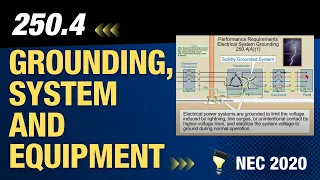 Grounding, System and Equipment [250.4, 2020 NEC]