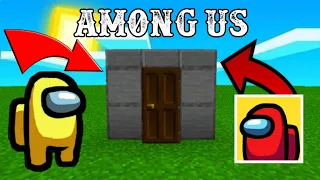 HOW to MAKE a Secret Door to the Among Us  in Minecraft Pocket Edition