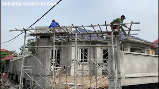 Construction Techniques To Complete The Gate Roof With Sturdy And Modern Reinforced Concrete