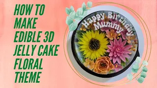 3D Jelly Cake - Sunflower | Dahlia | Hydrangea | Peonies