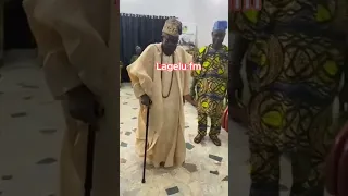 Next Olubadan, Oba Olakulehin dancing in his mansion at Alalubosa, Ibadan