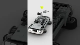 LEGO DeLorean Time Machine 🛻 Satisfying Building Animation #shorts