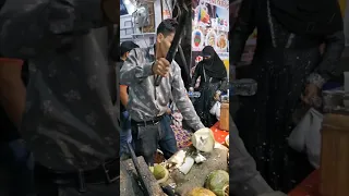 young men selling Street Coconut water#shorts