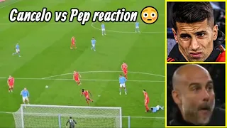 City fans booed Cancelo and Cancelo reaction to Pep Guardiola