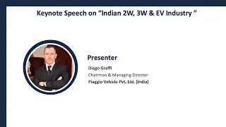 KEYNOTE SPEECH ON THE INDIAN 2W, 3W & EV INDUSTRY