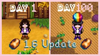 I played 100 days of Stardew Valley 1.6!