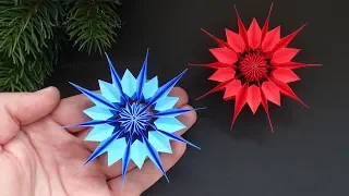 Easy Paper Star for Christmas - How to make a paper snowflake