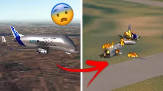 Realistic Airbus Beluga & Plane crashes simulator | Emergency plane crash landings | Plane Simulator