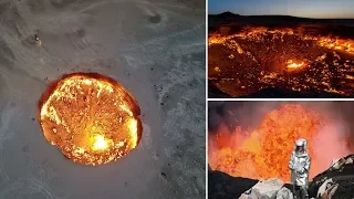 'Darvaza' 69m Wide And 30m Deep 'The Door to Hell' Burning Since 1971