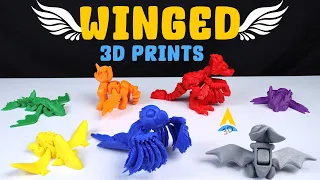 Top 7 Winged Articulated Animals 3D Print | Satisfying Timelapse #3dPrinting #timelapse #satisfying