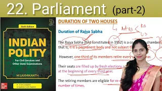 22. Parliament (part-2) / M Laxmikanth Indian polity