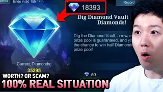 Gosu General spent 18,000 diamonds ALL IN to Dig Diamonds event | Mobile Legends