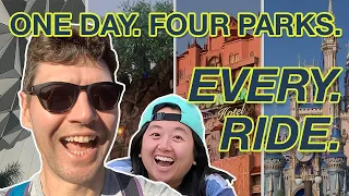 Can We Ride EVERY Disney World Ride in ONE DAY? | 40+ Rides in All Four Parks