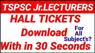 TSPSC JL HALL TICKETS #sriharshaacademy JL HALL TICKETS @SriHarshaAcademy HALL TICKETS#sriharsha