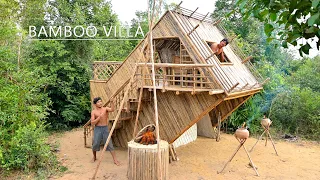 How To Build Craft Bamboo Villa House And Bamboo Swimming Pools Part I