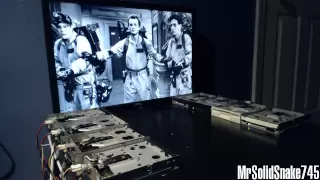 Ghostbuster's Theme on eight floppy drives