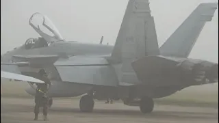 🇨🇦 CF-18 Hornet Start Up And Departures In Fog