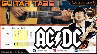 AC/DC - BACK IN BLACK  ⎪ Как играть на гитаре Табы