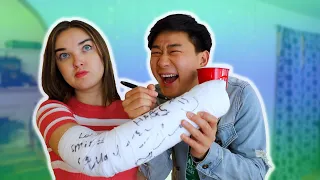 14 STRUGGLES Of Wearing A CAST | Smile Squad Comedy