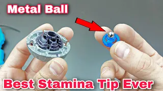 Making A Unlimited Stamina Tip With Metal Ball | More Then Any Beyblade ?