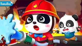 Become a firemen and learn firefighting knowledge | BabyBus Games | Baby Panda's Fire Safety