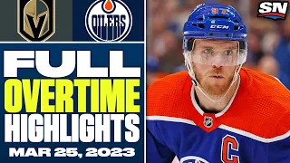 Vegas Golden Knights at Edmonton Oilers | FULL Overtime Highlights - March 25, 2023