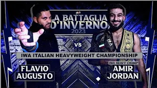 Titolo Italiano I.W.A: Flavio Augusto vs Amir Jordan (c)