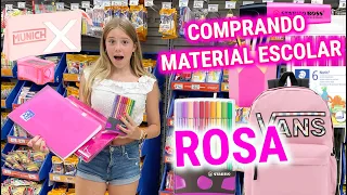 COMPRANDO MATERIAL ESCOLAR DE UN SOLO COLOR ROSA! HAUL MATERIAL ESCOLAR ROSA DANIELA GO