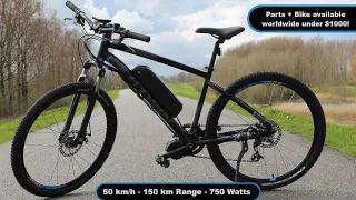 OLD-Build $1000 DIY 50km/h Bafang Electric Bike - How to Build Guide Parts List and Performance Test