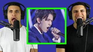 Twins FIRST TIME HEARING Dimash Kudaibergen! | S.O.S Performance at Slavic Bazaar