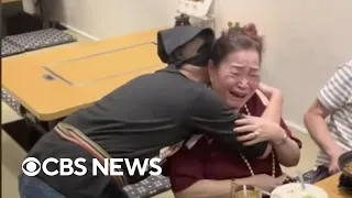 Mom cries tears of joy after being surprised by son who returned from Ireland