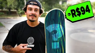 TESTANDO SHAPE DE SKATE DE MENOS DE 100 REAIS!