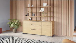 Wooden Dresser Assembly 3D Animation