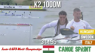 K2 Men 1000m U23 Final A | HUNGARY CHAMPION | Junior & U23 World Championships Szeged Hungary 2022