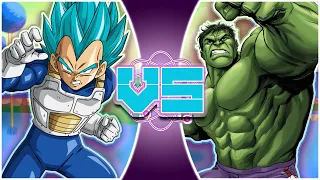 VEGETA vs HULK (Dragon Ball Super vs Marvel Comics) | REWIND RUMBLE