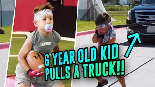 This 6 Year Old Phenom Pulled An ESCALADE!? Baby Gronk RAPS & Has A Pet Goat Named Tom Brady!? 😂