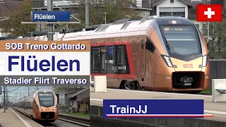 4K Swiss Train Compilation | Treno Gottardo - RABe 526 SOB Sudöstbahn | Flüelen Switzerland