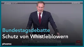 Bundestagsdebatte zum Gesetz für einen besseren Schutz hinweisgebender Personen am 16.12.22