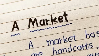 A market essay in english/essay writing on market/AJ pathshala/market par paragraph writing