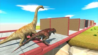 Wall Running Challenge - Which Dinosaur is Faster? | Animal Revolt Battle Simulator