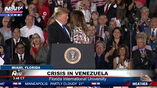 EXTRA KISSES: President Trump Embraces First Lady Melania Trump In Miami