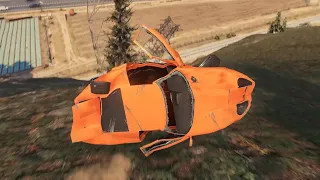 GTA 5 Driving off Mt Chiliad Crashes Compilation #26 (With Roof And Door Deformation)