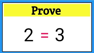 🔴A Nice Olympiad Math Equation | Prove that 2=3 | Exponential problems