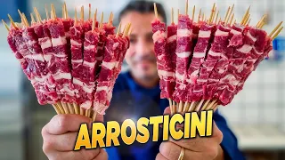 How to Make ARROSTICINI like a Butcher from Abruzzo | Italian Sheep Skewers