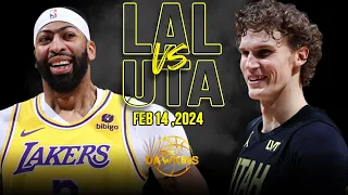 Los Angeles Lakers vs Utah Jazz Full Game Highlights | February 14, 2024 | FreeDawkins