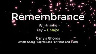 Remembrance -  Hillsong - KEY: E Maj