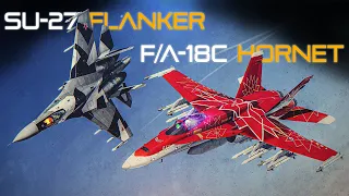 CF-18C Hornet Vs Su-27 Flanker DOGFIGHT | Digital Combat Simulator | DCS |