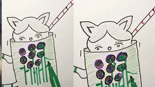 Pencil Drawing Easy Ideas / Cute Cat and Mug / asan asan cat with cup drawing // easyeaay drawing