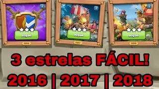 3 estrelas FÁCIL! Desafios de 2016 | 2017 | 2018 - aniversário 10 anos Clash of Clans